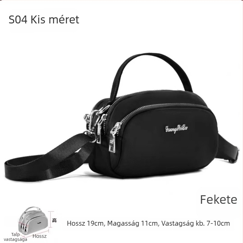 S04 Guangshida női kis crossbody táska, vízálló Oxford szövet, négyszögletes formájú, mindennapi üzleti táska tárca zsebbel