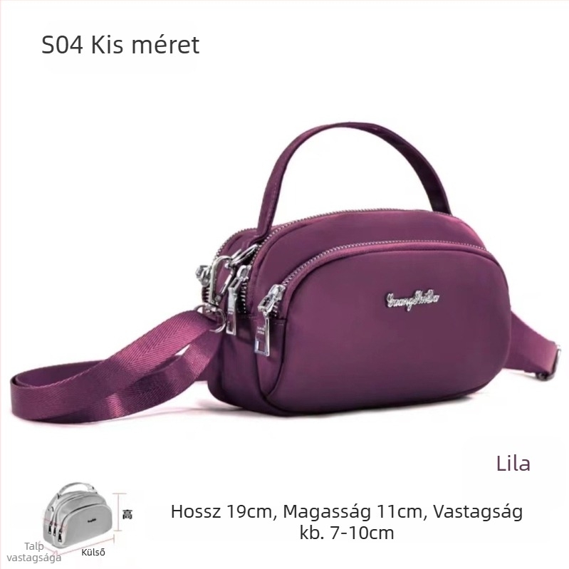 S04 Guangshida női kis crossbody táska, vízálló Oxford szövet, négyszögletes formájú, mindennapi üzleti táska tárca zsebbel
