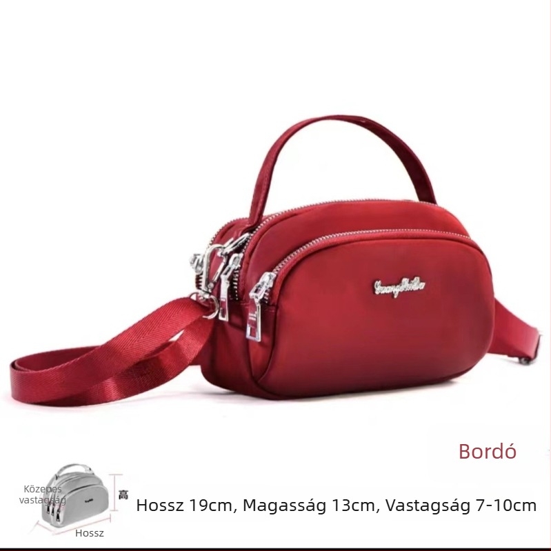 S04 Guangshida női kis crossbody táska, vízálló Oxford szövet, négyszögletes formájú, mindennapi üzleti táska tárca zsebbel