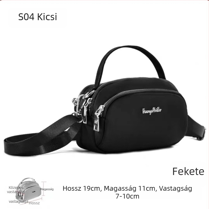 S04 Guangshida női kis crossbody táska, vízálló Oxford szövet, négyszögletes formájú, mindennapi üzleti táska tárca zsebbel