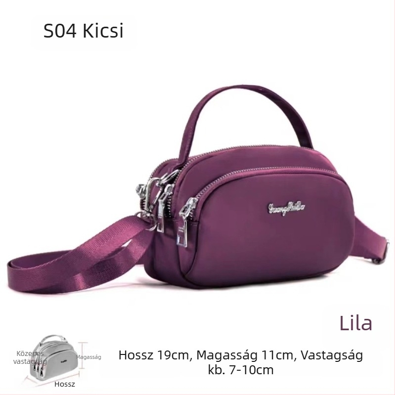 S04 Guangshida női kis crossbody táska, vízálló Oxford szövet, négyszögletes formájú, mindennapi üzleti táska tárca zsebbel