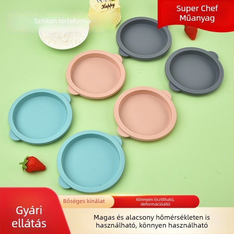 Szilikon csúszásmentes alátét szivárványos színű sütőformához – kör alakú tortaforma