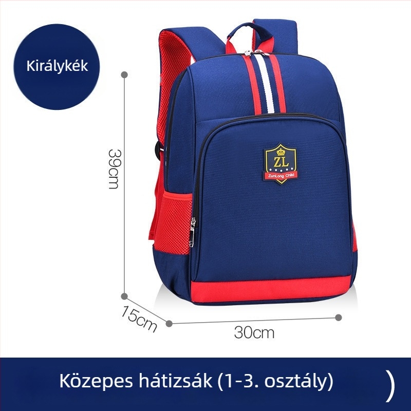 Személyre szabható logóval ellátott, akadémiai stílusú iskolatáska általános iskolába és óvodába, könnyű, két vállpánttal, vízálló