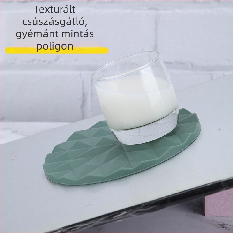 Silikonos edény- és poháralátét - magas hőállóság, égésvédő, csúszásmentes, könnyen tisztítható, matcha zöld pohár alátét