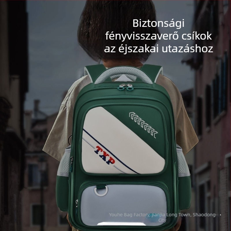 Gyerekek hátizsákja hátsó támasz funkcióval, 3–6. osztályos diákoknak, uniszex, nagy kapacitás