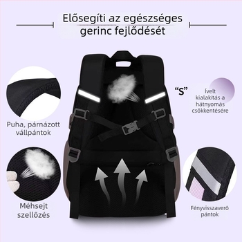 Szív alakú hátizsák háromdarabos készlet, nagy kapacitás, könnyű kialakítás iskolai és mindennapi használatra