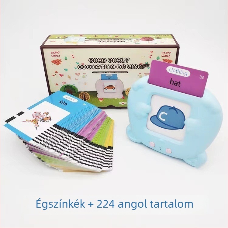 Gyermekeknek szóló olvasó készülék hangalapú angol tanuláshoz és kártyaolvasóval