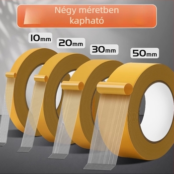 Hálós mintázatú kétoldalas ragasztószalag, textil alapú, erős tapadással, vízálló, átlátszó, nyom nélkül a szőnyeg rögzítéséhez.