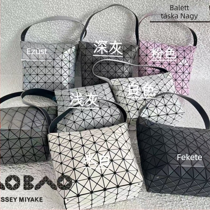 BAOBAO 2025 nyár Geometriai quiltelt táska hobó formákkal Crescent, Baguette és Bucket, szín zöldségkék