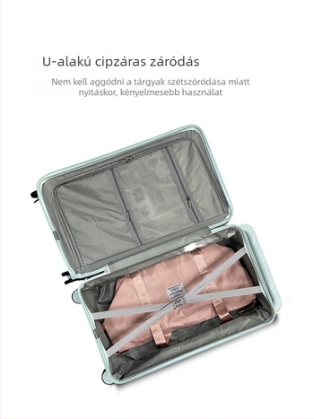 20 hüvelykes bőrönd teleszkópos fogantyúval, ABS+PC, halk univerzális kerekek, nagy kapacitású utazóbőrönd jelszavas zárval