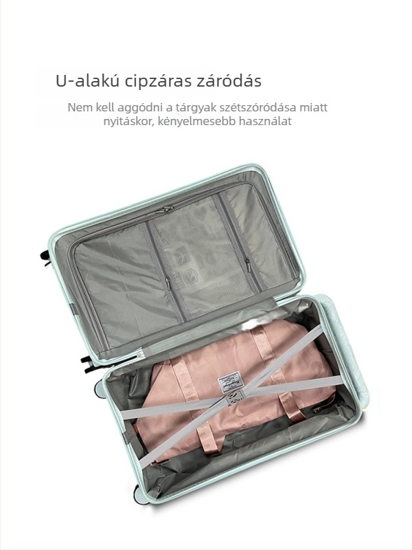 20 hüvelykes bőrönd teleszkópos fogantyúval, ABS+PC, halk univerzális kerekek, nagy kapacitású utazóbőrönd jelszavas zárval