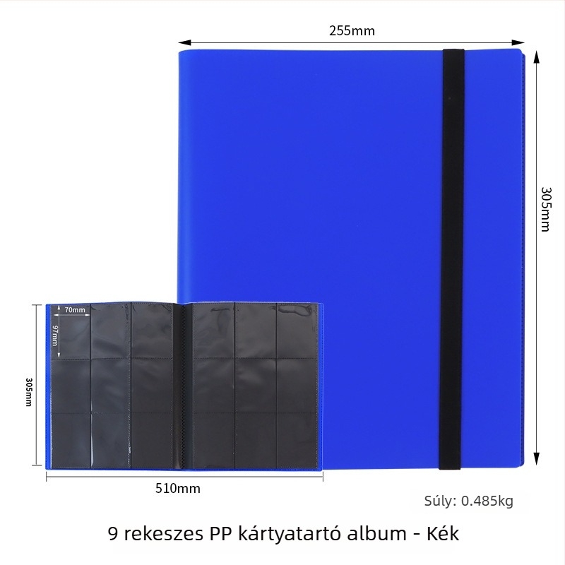 Kilenc rekeszes, nagy kapacitású kártyatartó album Ultraman és Yu-Gi-Oh! kártyákhoz, 360 kártya.
