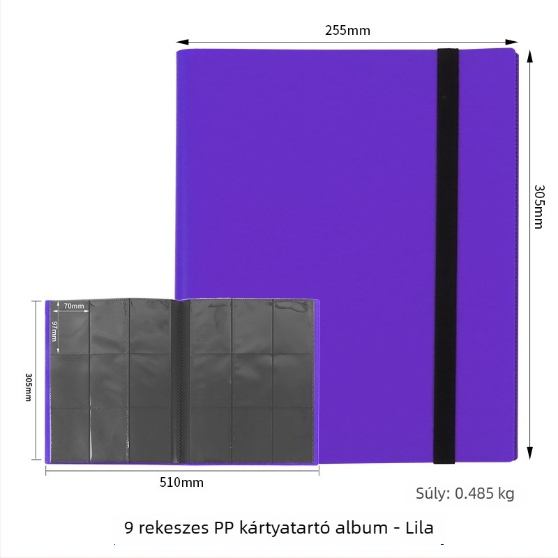 Kilenc rekeszes, nagy kapacitású kártyatartó album Ultraman és Yu-Gi-Oh! kártyákhoz, 360 kártya.
