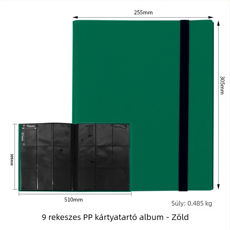 Kilenc rekeszes, nagy kapacitású kártyatartó album Ultraman és Yu-Gi-Oh! kártyákhoz, 360 kártya.