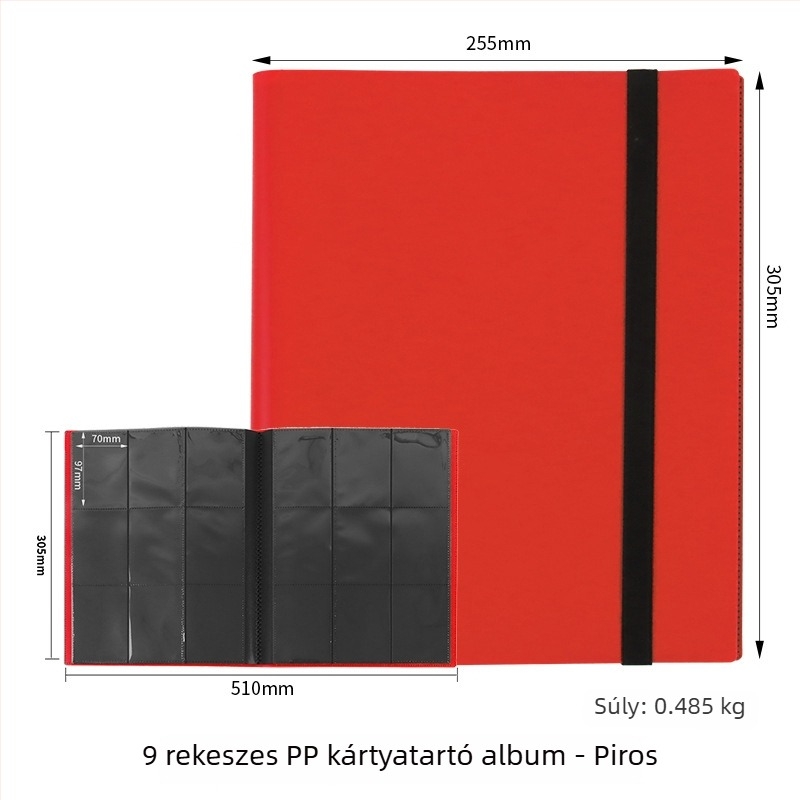 Kilenc rekeszes, nagy kapacitású kártyatartó album Ultraman és Yu-Gi-Oh! kártyákhoz, 360 kártya.
