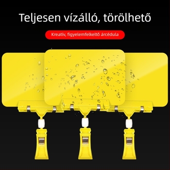 Törölhető árcédula megjelenítő kártya gyümölcsök és zöldségek számára, ár címkével és klipszel