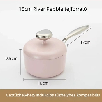 Maifan kőből készült tapadásmentes tejfőző edény és serpenyő készlet, lapos aljzattal, indukciós főzőlaphoz