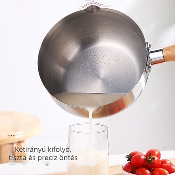 Bébiételek melegítő és tejfőző edény, kis méretű rozsdamentes acél edény tészta és levesek számára, indukciós tűzhelyhez kompatibilis, tapadásmentes, kereskedelmi használatra