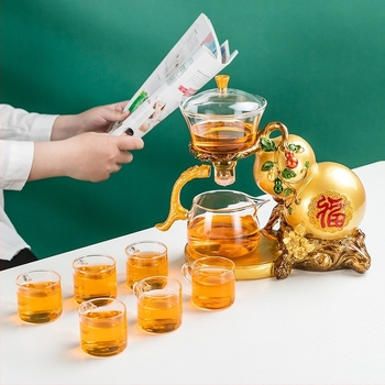 Xinshunfa gaiwan teáskészlet kerámia és üveg, hőálló, modern nemzeti stílus, ajándékdoboz