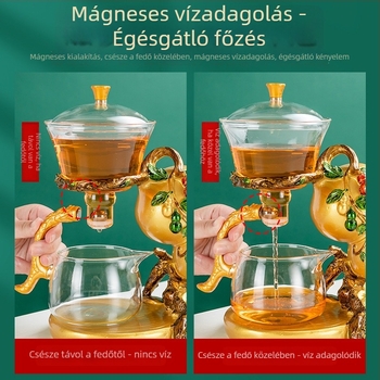 Xinshunfa gaiwan teáskészlet kerámia és üveg, hőálló, modern nemzeti stílus, ajándékdoboz