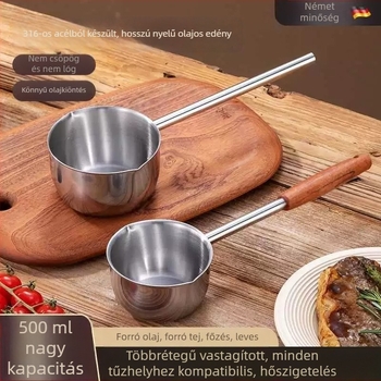 Hosszú nyeletű rozsdamentes acél olajöntő kanál