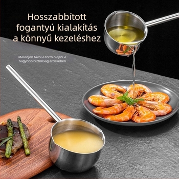 Hosszú nyeletű rozsdamentes acél olajöntő kanál