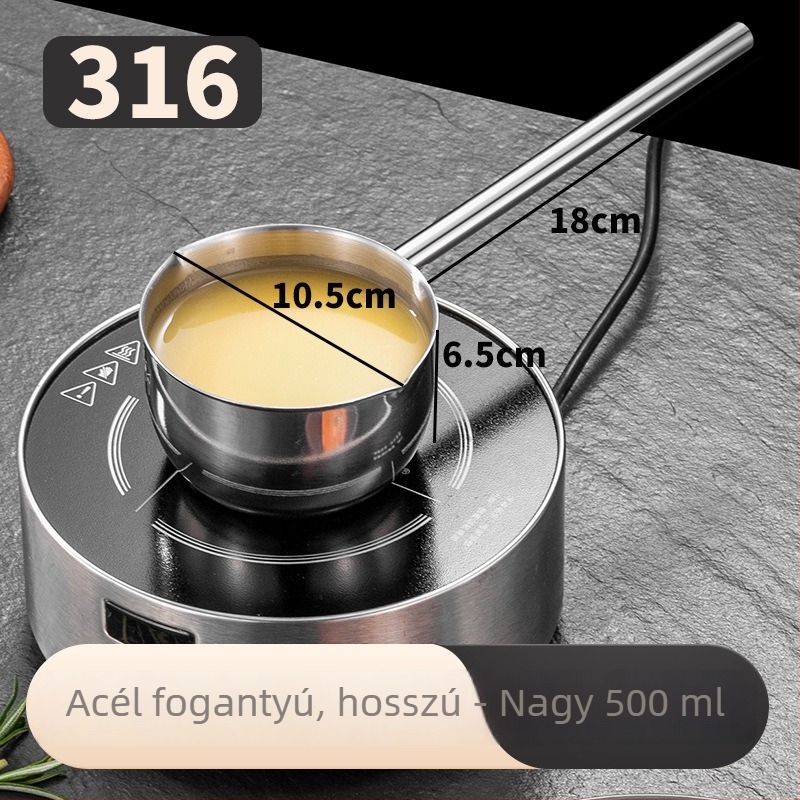 Hosszú nyeletű rozsdamentes acél olajöntő kanál