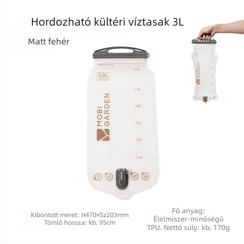 Mu Gaodi kültéri kerékpár- és túrahátizsák TPU összecsukható víztartállyal 2L/3L