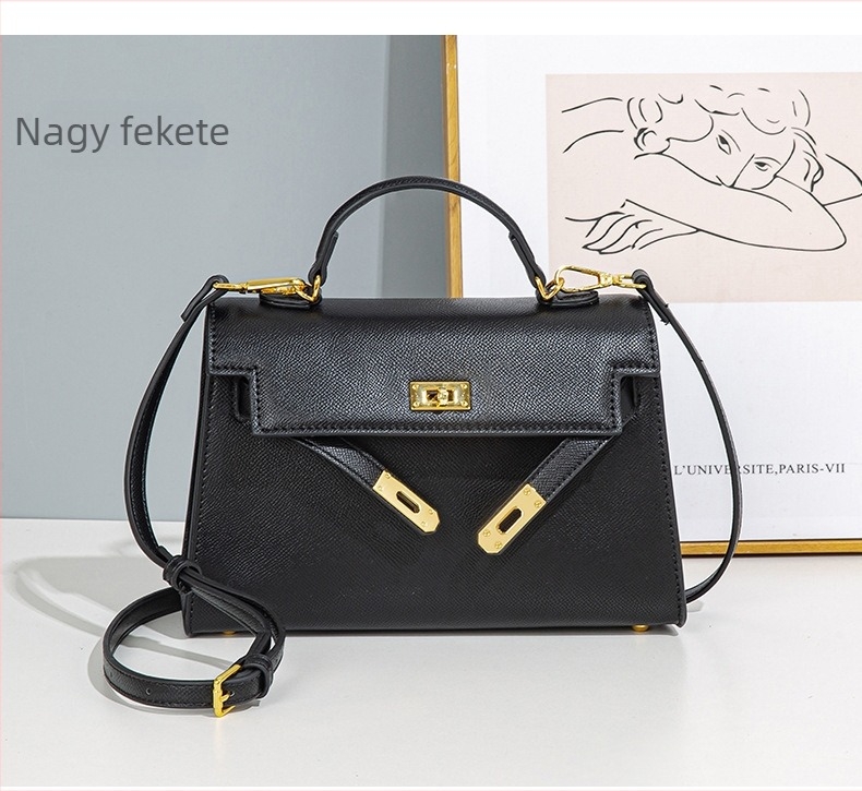 i'Mok nisz dizájnú női kézitáska, könnyű luxus, Kelly stílus, 2023 új modell, váll- és crossbody, közepes méret, PU bőr