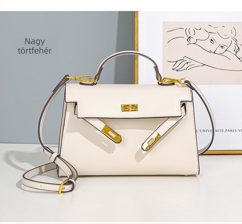 i'Mok nisz dizájnú női kézitáska, könnyű luxus, Kelly stílus, 2023 új modell, váll- és crossbody, közepes méret, PU bőr