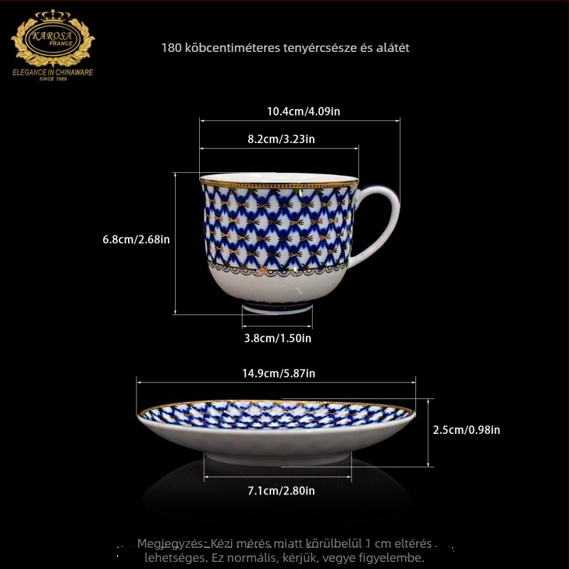 Jingdezhen csontporcelán teáskanna, magas minőségű, kifinomult délutáni teáskészlet teáscsészékkel és alátétekkel