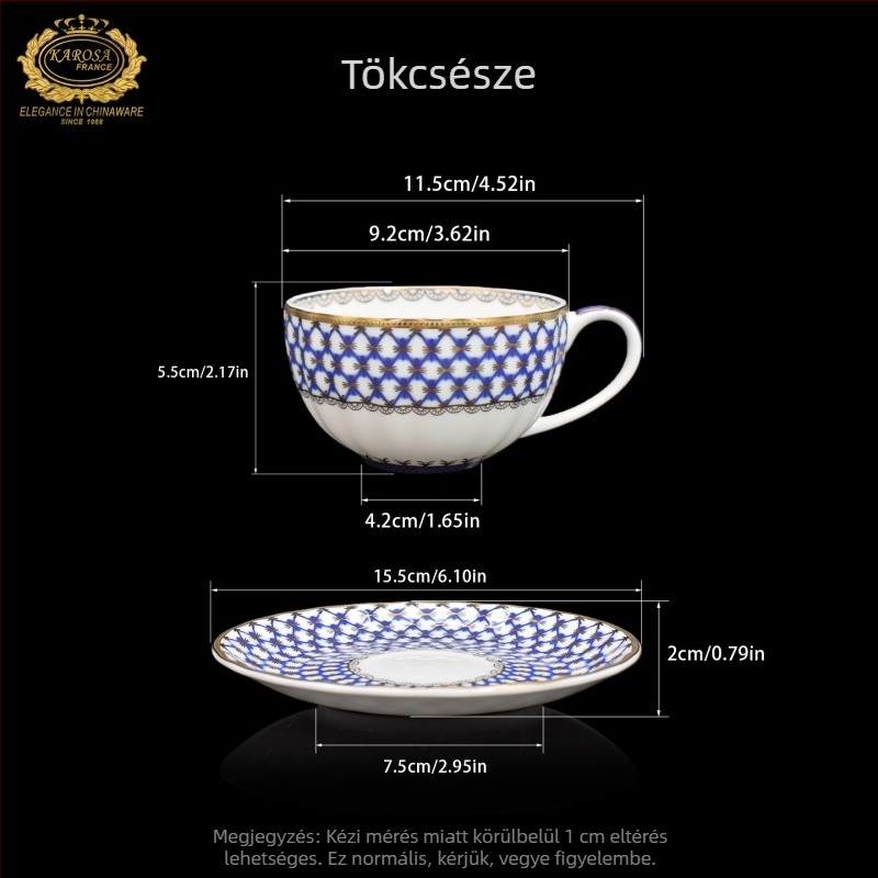 Jingdezhen csontporcelán teáskanna, magas minőségű, kifinomult délutáni teáskészlet teáscsészékkel és alátétekkel