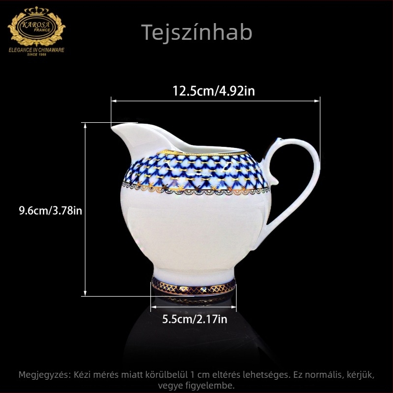 Jingdezhen csontporcelán teáskanna, magas minőségű, kifinomult délutáni teáskészlet teáscsészékkel és alátétekkel