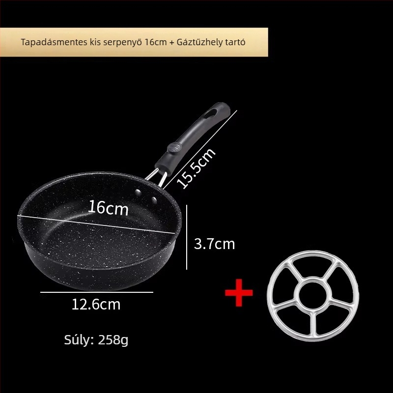 Maifan kő tojás sütőserpenyő, kis tapadásmentes lapos serpenyő otthoni használatra