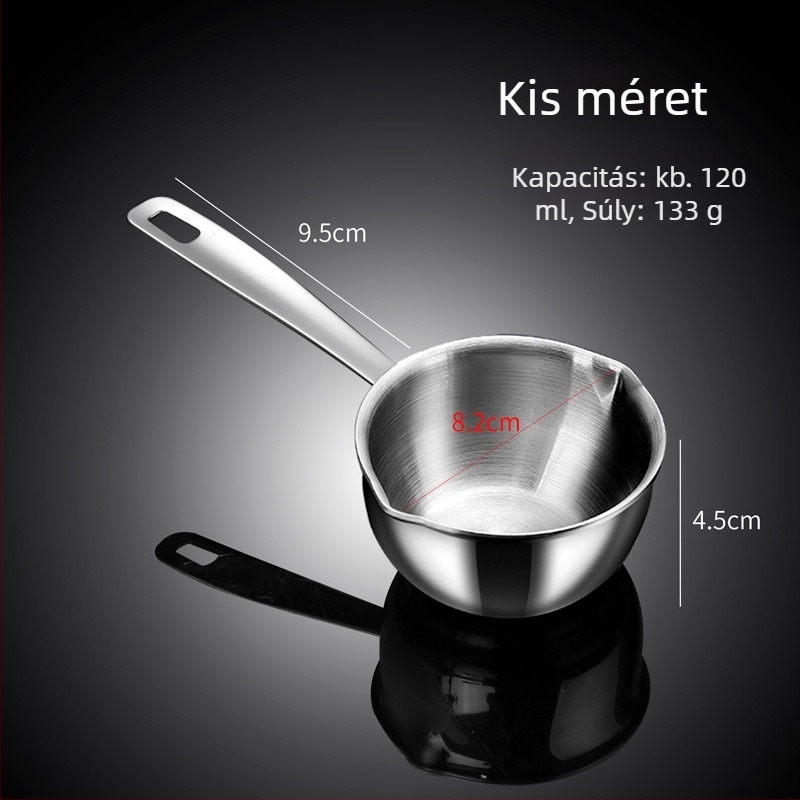 Rozsdamentes acélból készült mini olajöntő fazék a konyhába