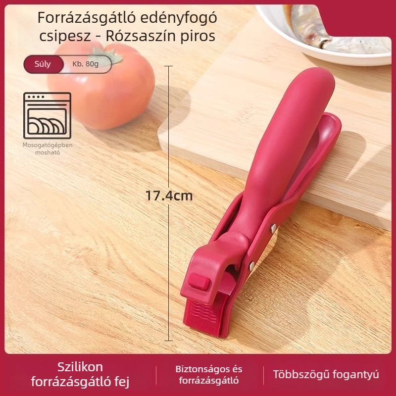 Szilikon konyhai klipsz – égés elleni, edényekhez, tálakhoz és tányérokhoz, mikrohullámú sütőbe is alkalmas