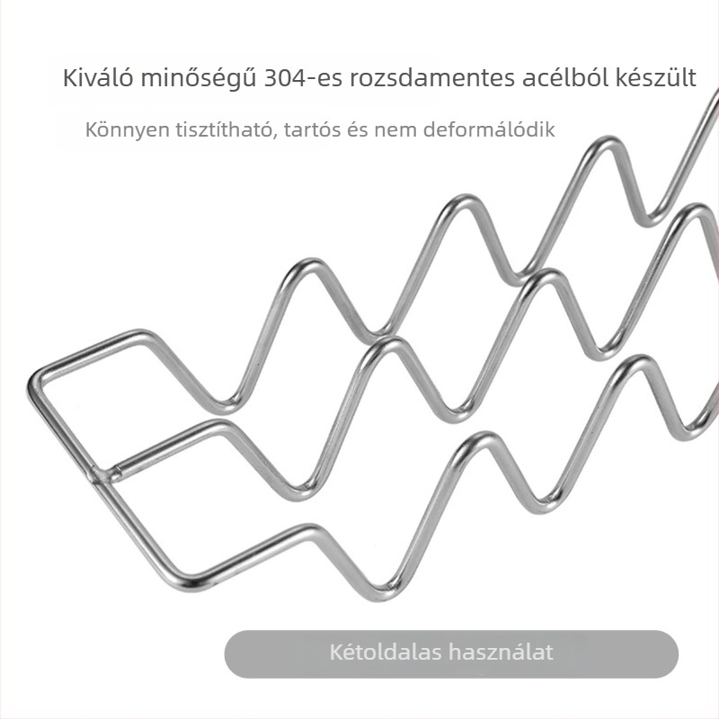 304 rozsdamentes acélból készült W-típusú tortillatartó, konyhai eszköz