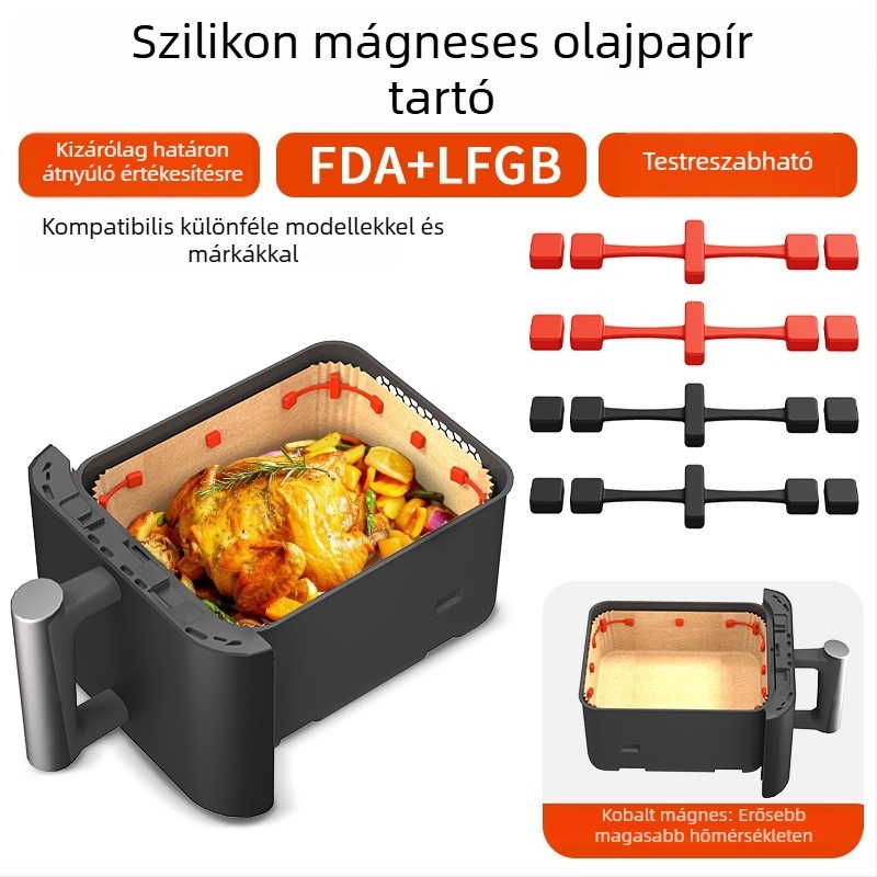 Ninja AF500 400 180 Légsütő, szilikon mágneszár, sütőpapírtartó, kobaltkapocs