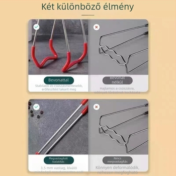 Érintésvédő csipeszek készlet tálak és tányérok emelőivel és hőszigetelő párnával
