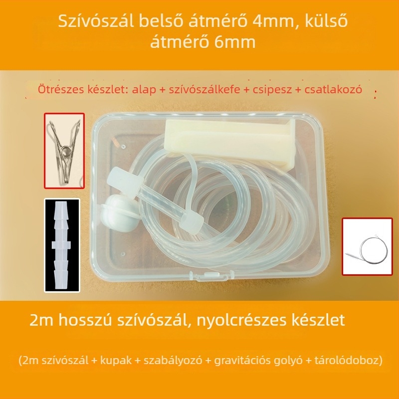 2 m hosszú gravitációs golyóval ellátott szívócső kismamáknak, szülés utáni nőknek és idős embereknek — élelmiszer-minőségű szilikon italcső