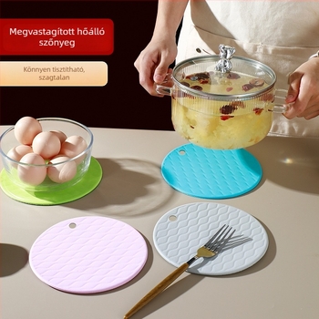 Kerek EVA hőszigetelő pad levesekhez és forró edényekhez, égésgátló, vízálló, zajcsökkentő, modern minimalista stílus