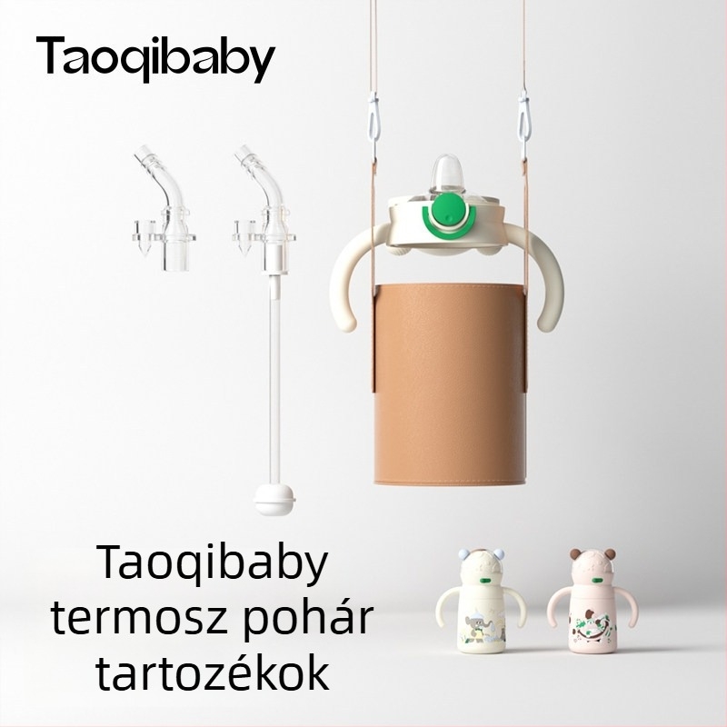 Taoqibaby szilikon V-formájú szívócső kiegészítő termoszbögréhez – szivárgásmentes, fulladás elleni védelem