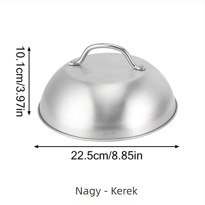 304 rozsdamentes acélból készült edényfedél és teppanyaki grill lemez készlet, 30 cm