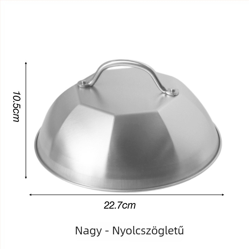 304 rozsdamentes acélból készült edényfedél és teppanyaki grill lemez készlet, 30 cm