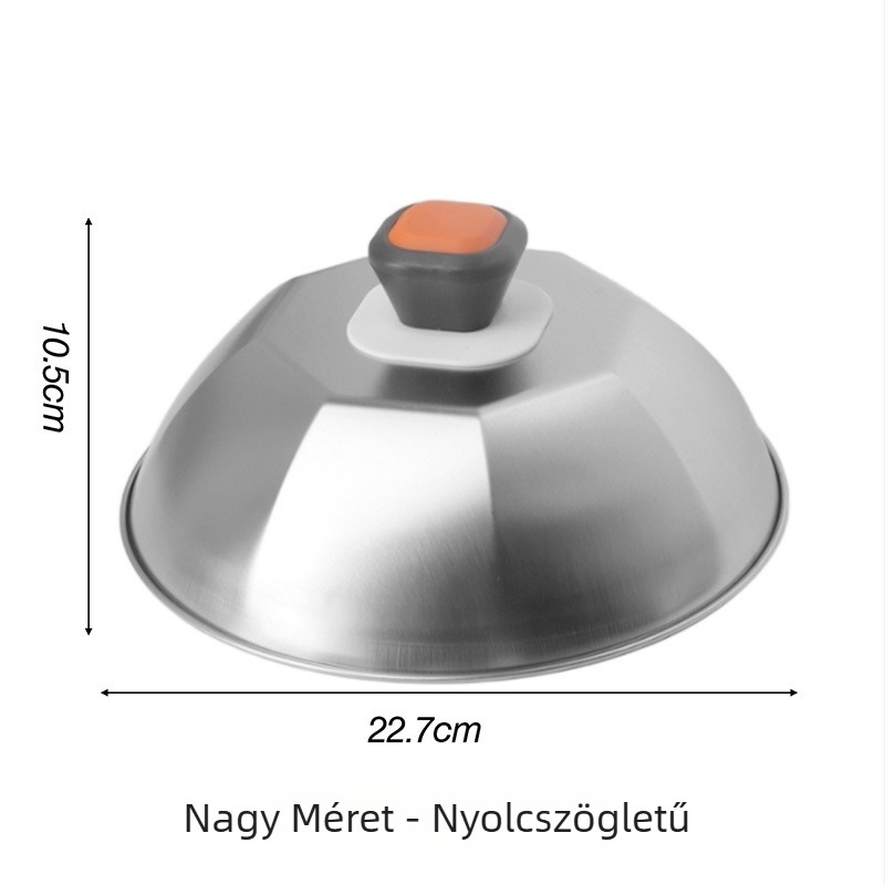 304 rozsdamentes acélból készült edényfedél és teppanyaki grill lemez készlet, 30 cm