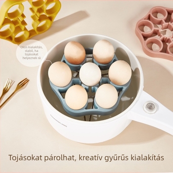 Szilikon tojás pároló rács, tojásos tálca és összecsukható konyhai eszköz
