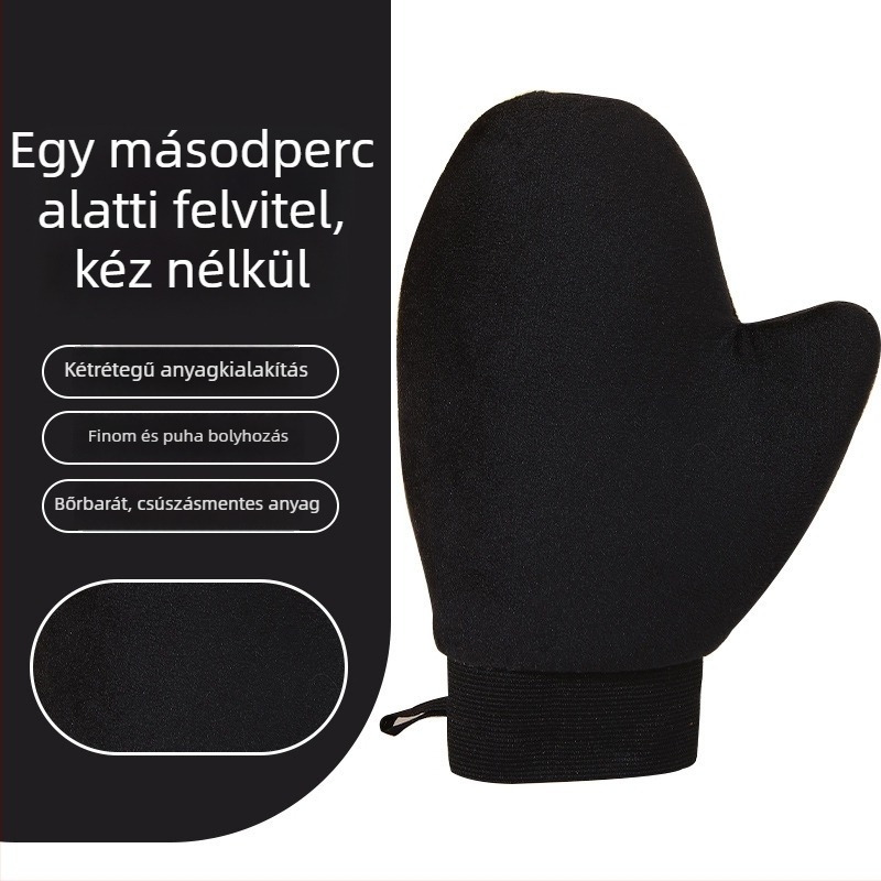 Testápoló krém alkalmazó kesztyű – bolyhos felületű eszköz krémek és testápoló felviteléhez