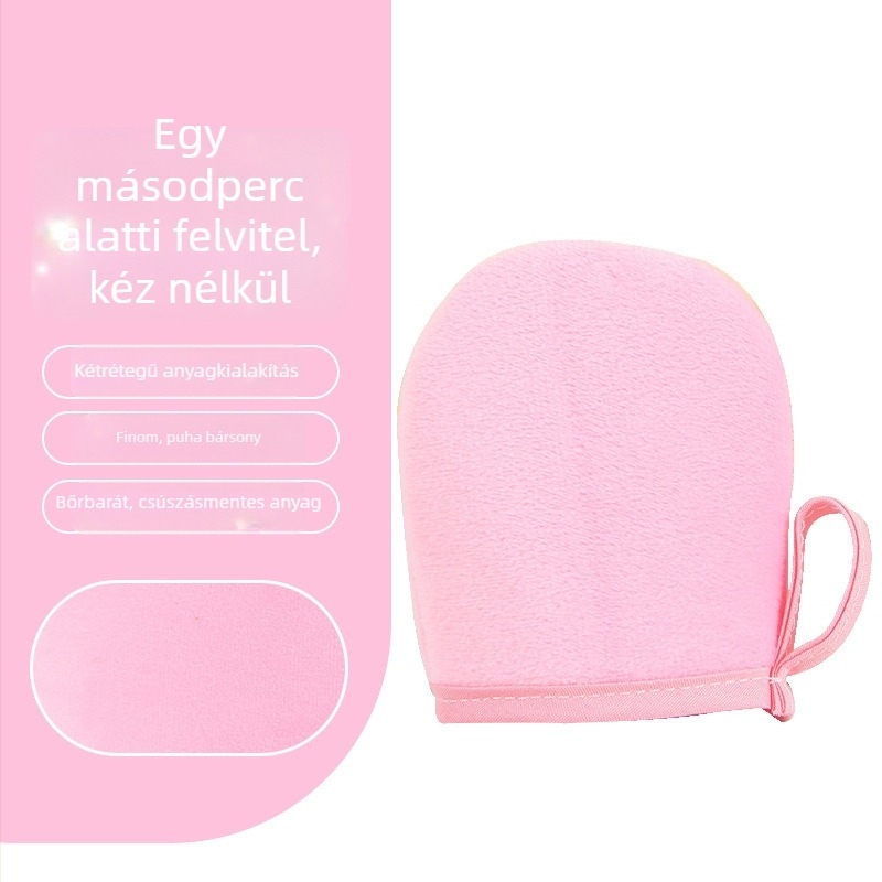 Testápoló krém alkalmazó kesztyű – bolyhos felületű eszköz krémek és testápoló felviteléhez
