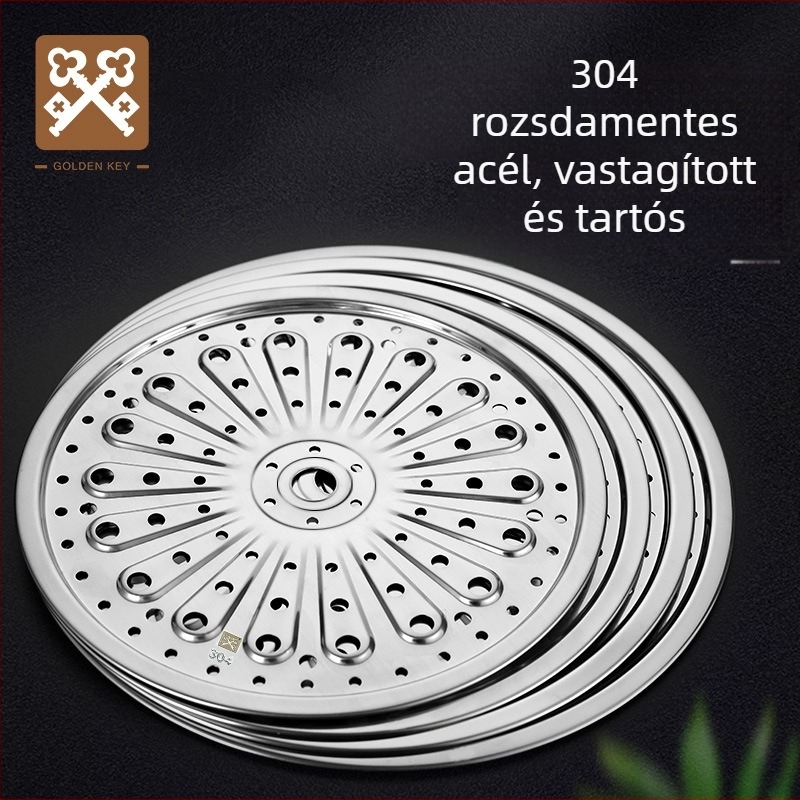 304 rozsdamentes acél gőzölő rács háztartási használatra — gőzölő tálca és wokhoz való rács vastag lemezzel