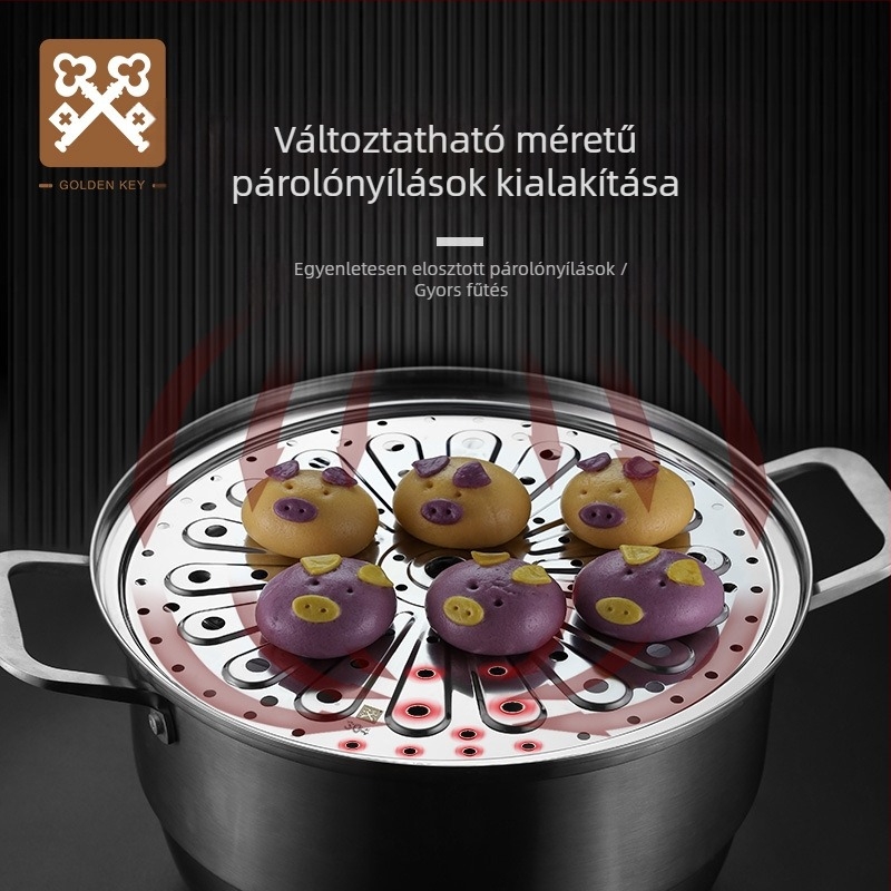 304 rozsdamentes acél gőzölő rács háztartási használatra — gőzölő tálca és wokhoz való rács vastag lemezzel
